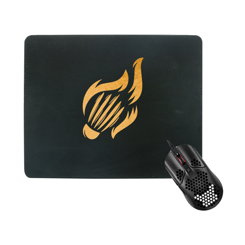 Pad Tetikus Segiempat Segi Empat Kulit Kulit Boleh Laser 25*20sm