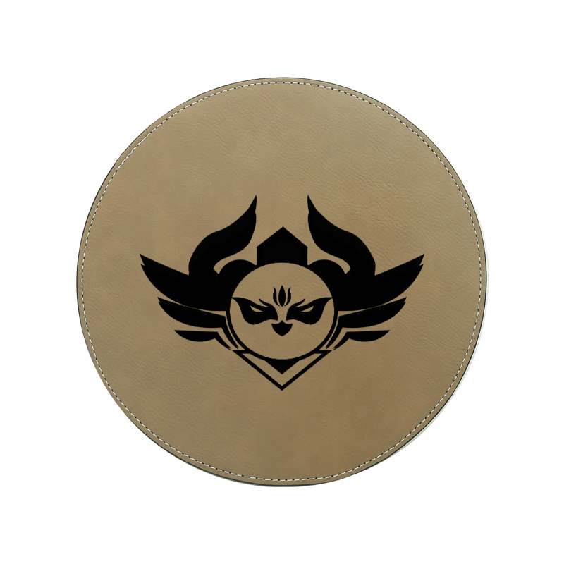 Pad Tetikus Bulat Kulit Kulit Boleh Laser 20*20sm