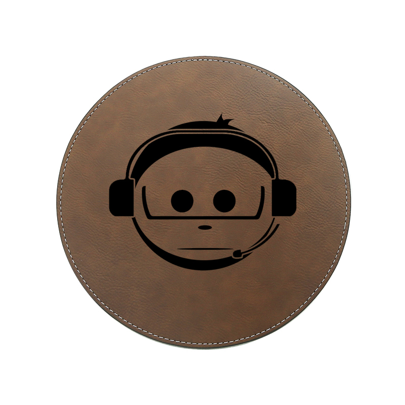 Pad Tetikus Bulat Kulit Kulit Boleh Laser 20*20sm