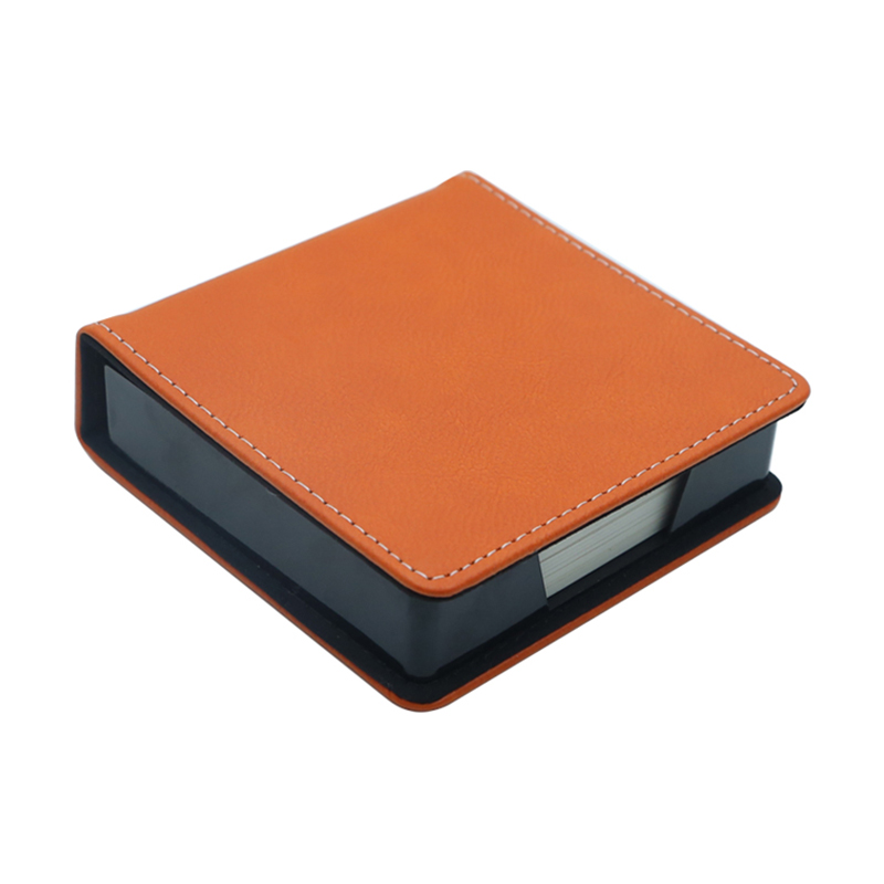 Pemegang Notepad Square Kulit Kulit Boleh Laser