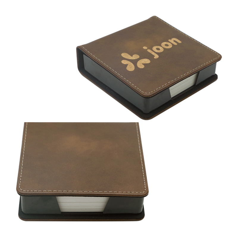 Pemegang Notepad Square Kulit Kulit Boleh Laser