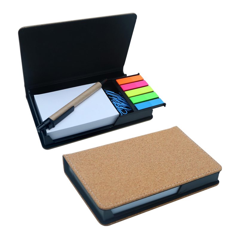 Pemegang Notepad Segi Empat Kulit Kulit Boleh Laser