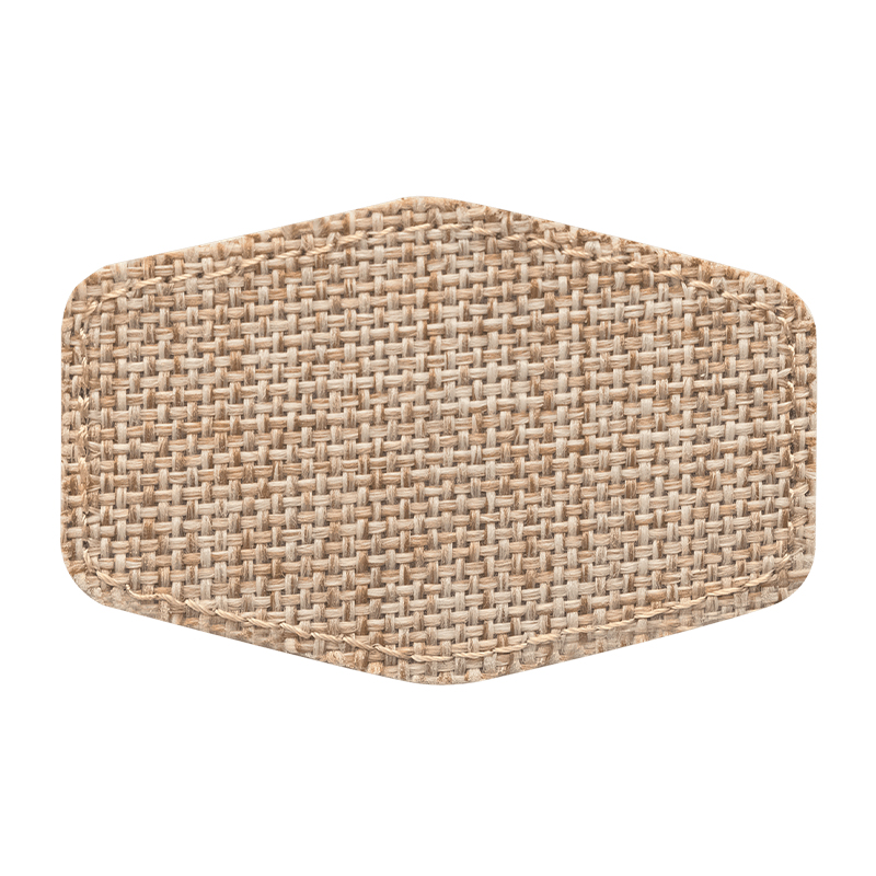 Tampalan Boleh Sublimat Hex Burlap 3' x 2' dengan Pelekat