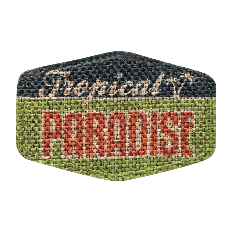 Tampalan Boleh Sublimat Hex Burlap 3' x 2' dengan Pelekat