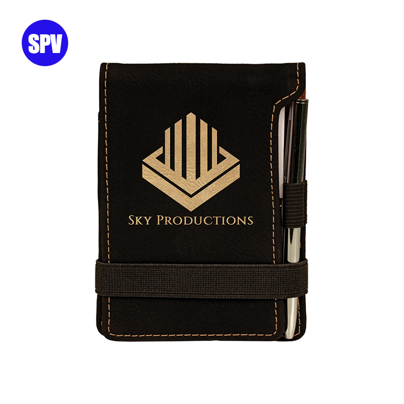 Notepad Mini Kulit Kulit Boleh Laser dengan Pen