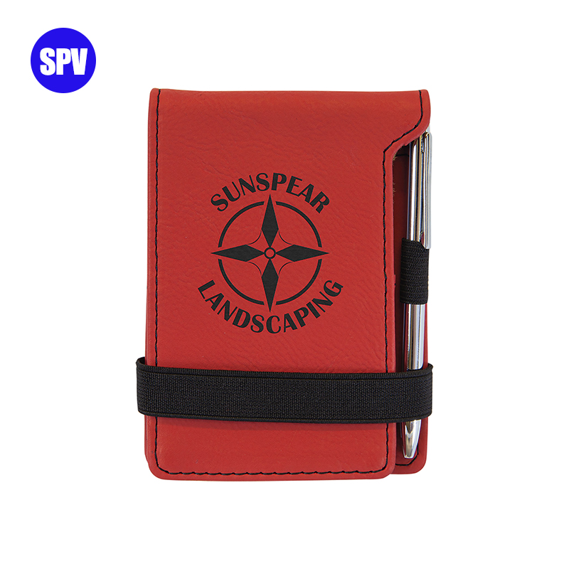 Notepad Mini Kulit Kulit Boleh Laser dengan Pen