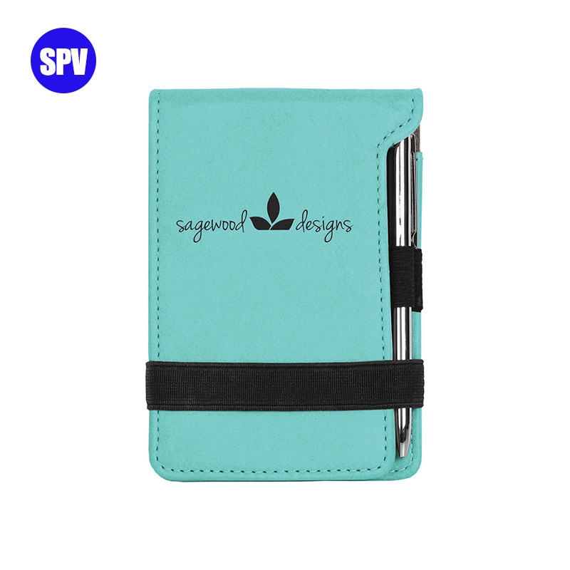 Notepad Mini Kulit Kulit Boleh Laser dengan Pen