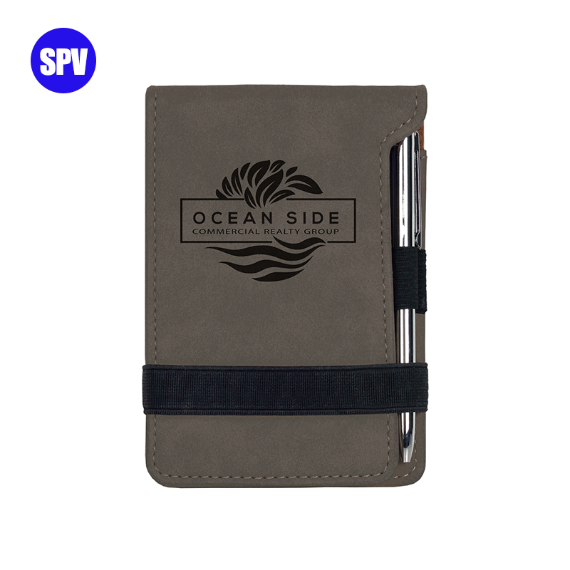Notepad Mini Kulit Kulit Boleh Laser dengan Pen