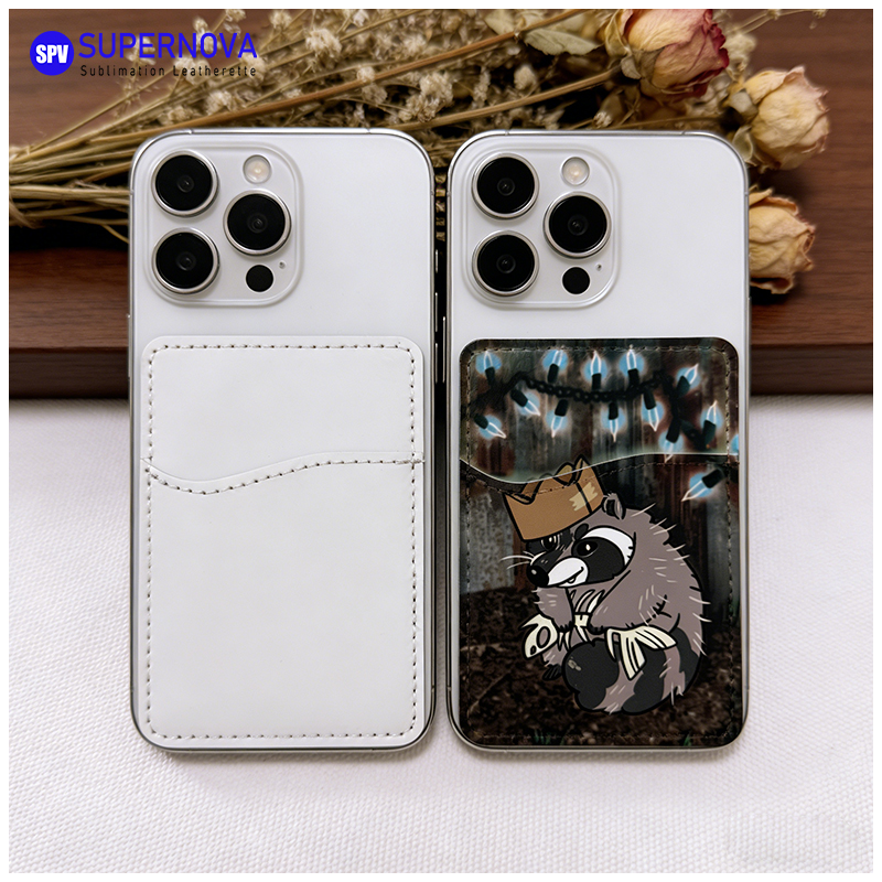 Pemegang Kad Telefon Kulit Kulit Sublimasi dengan Magnet Pemegang Kad Telefon Kulit Kulit Sublimasi dengan Magnet