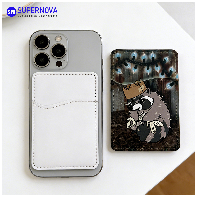 Pemegang Kad Telefon Kulit Kulit Sublimasi dengan Magnet Pemegang Kad Telefon Kulit Kulit Sublimasi dengan Magnet