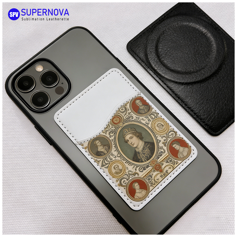 Pemegang Kad Telefon Kulit Kulit Sublimasi dengan Magnet