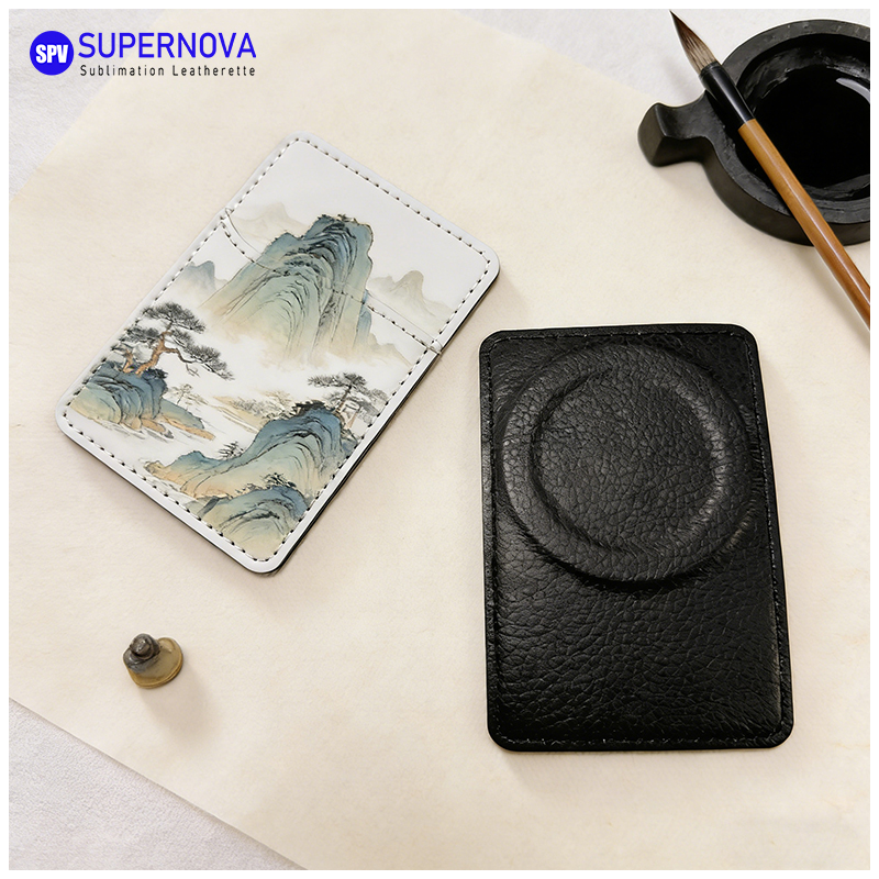 Pemegang Kad Telefon Kulit Kulit Sublimasi dengan Magnet Pemegang Kad Telefon Kulit Kulit Sublimasi dengan Magnet