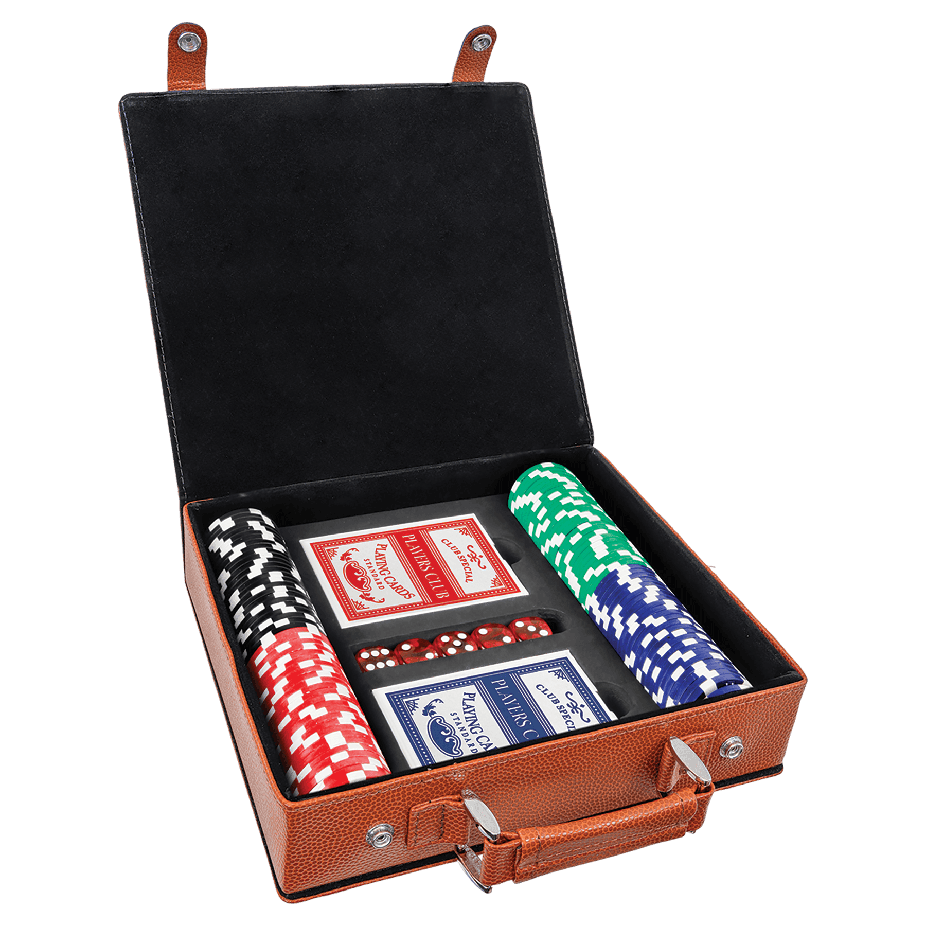 Set Poker, Kad dan Dadu Kulit Boleh Laser