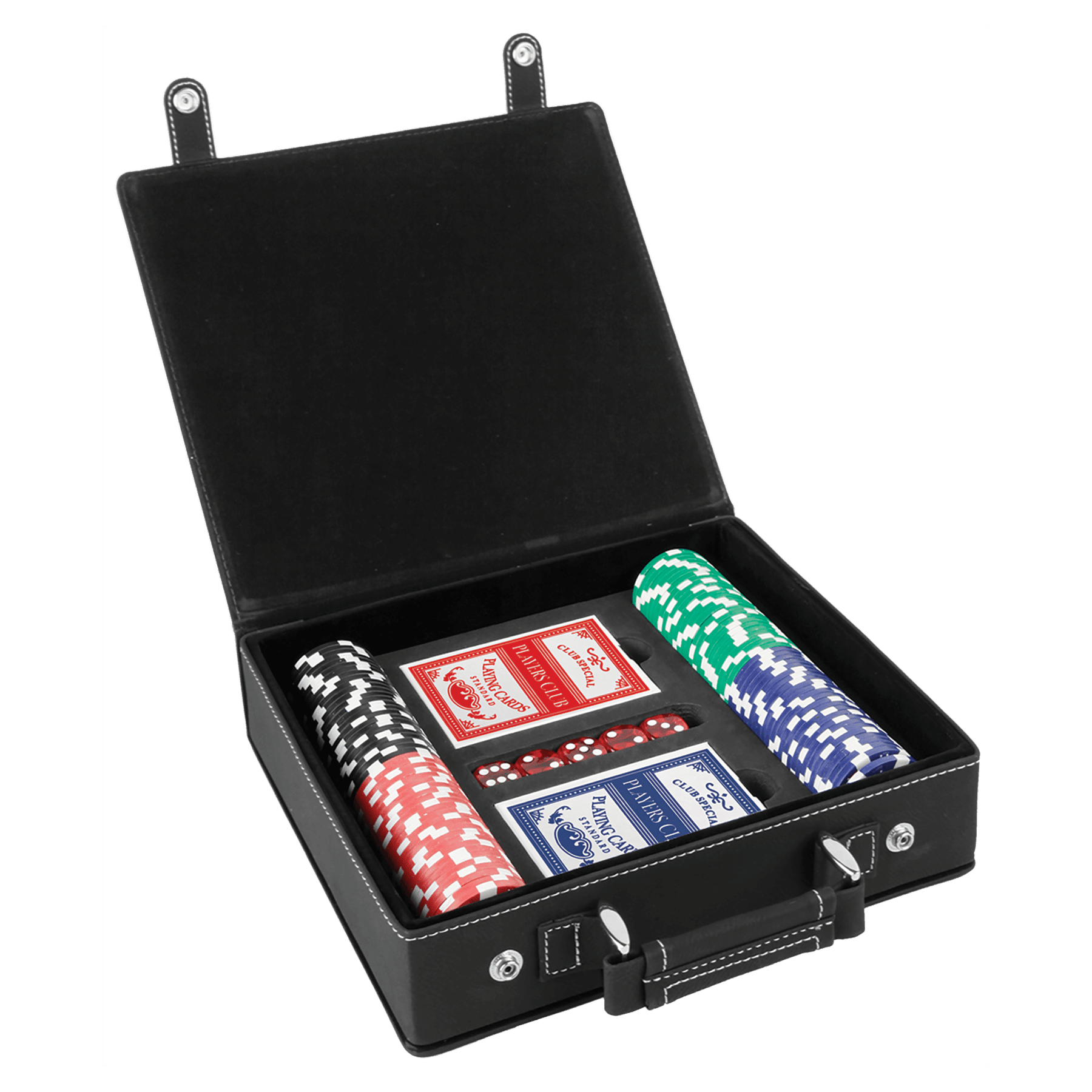 Set Poker, Kad dan Dadu Kulit Boleh Laser