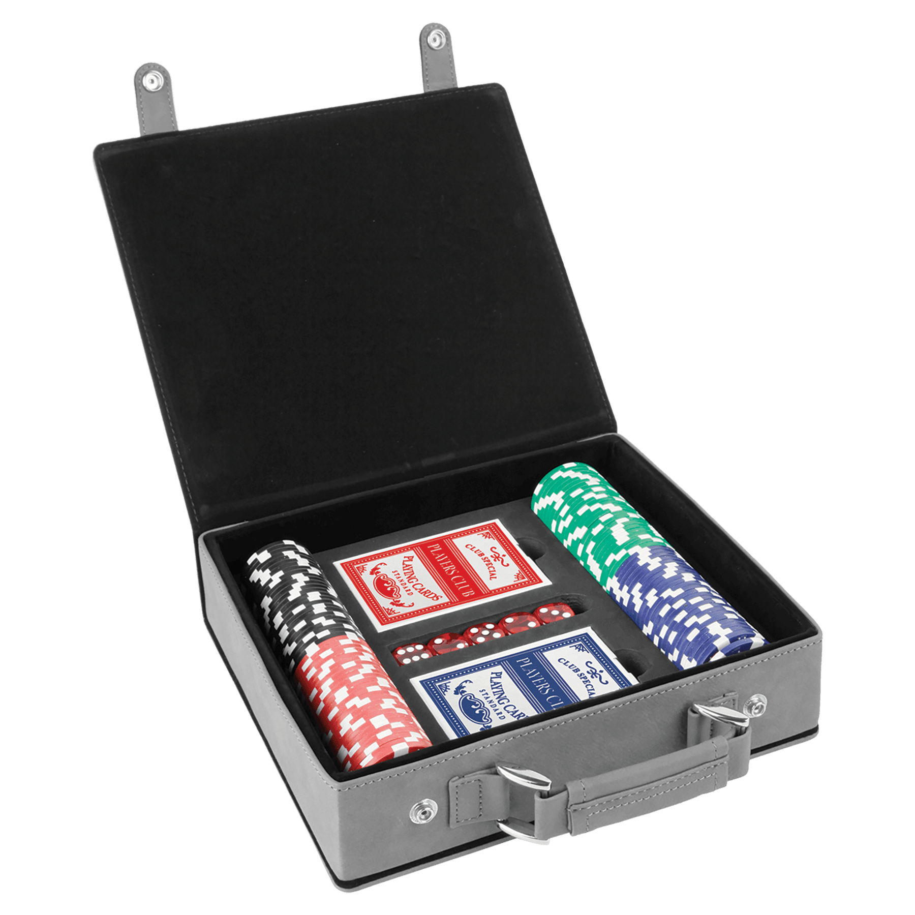 Set Poker, Kad dan Dadu Kulit Boleh Laser