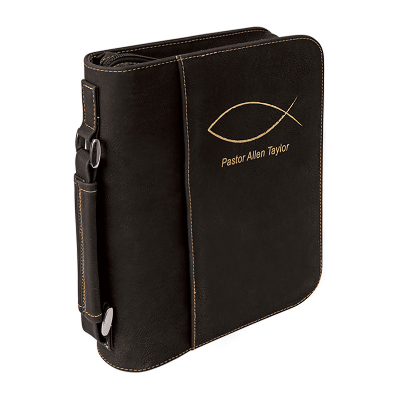 6 3/4' x 9 1/4' Kulit Buku Kulit dengan Penutup Zip