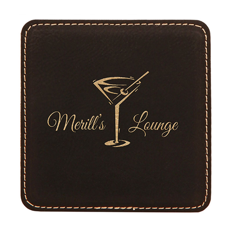 Coaster Kulit Kulit 4' x 4' Persegi