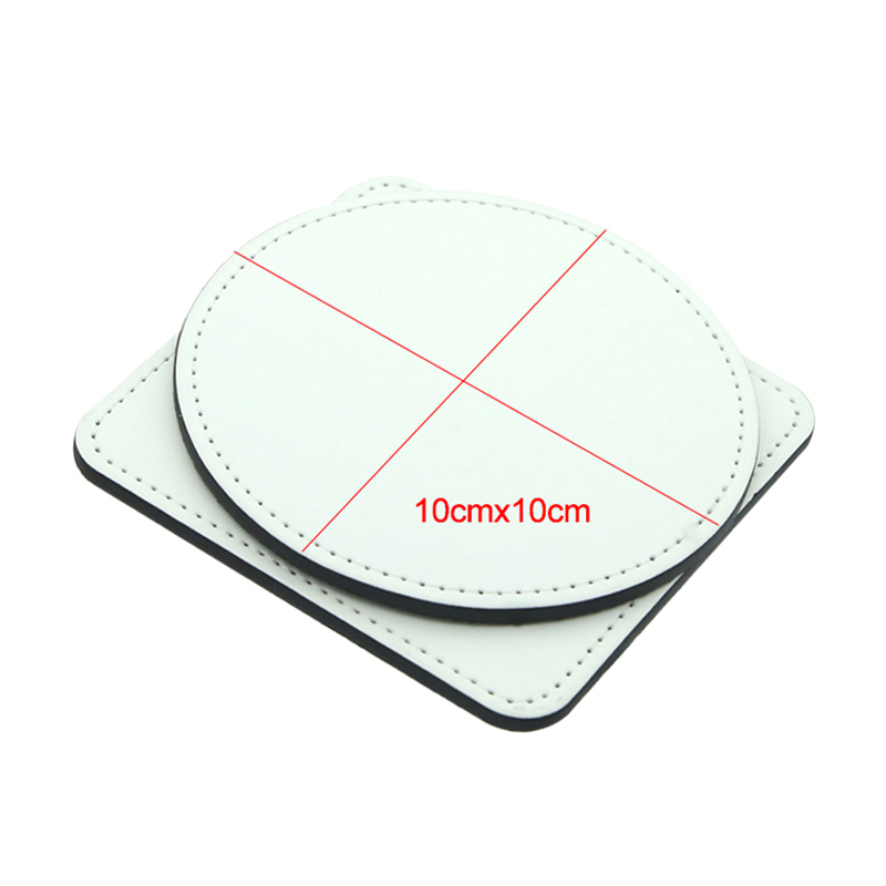 Sublimasi PU Kulit Mug Coaster -Bulat