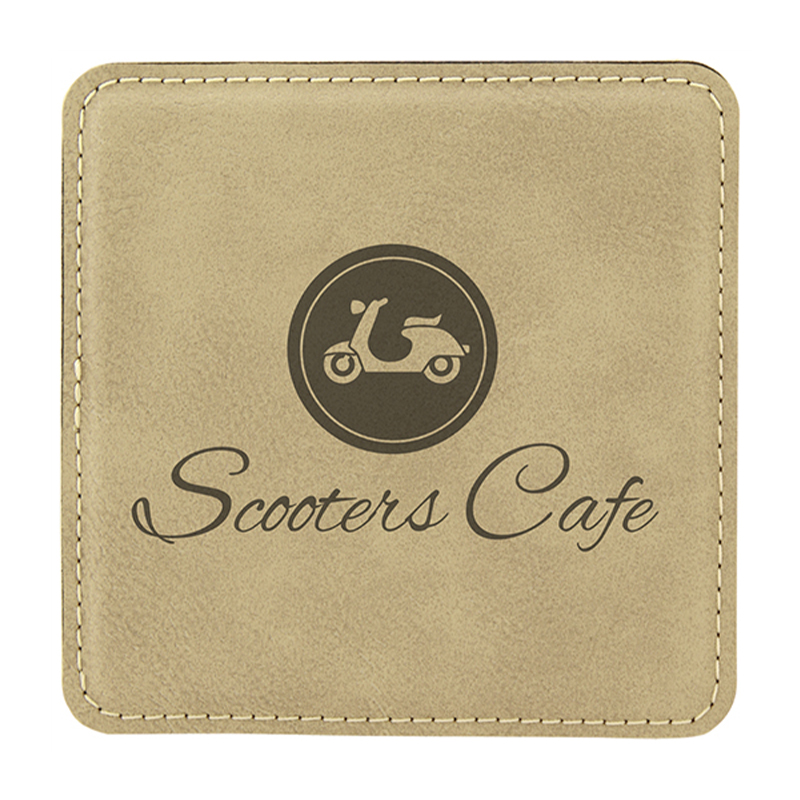 Coaster Kulit Kulit 4' x 4' Persegi