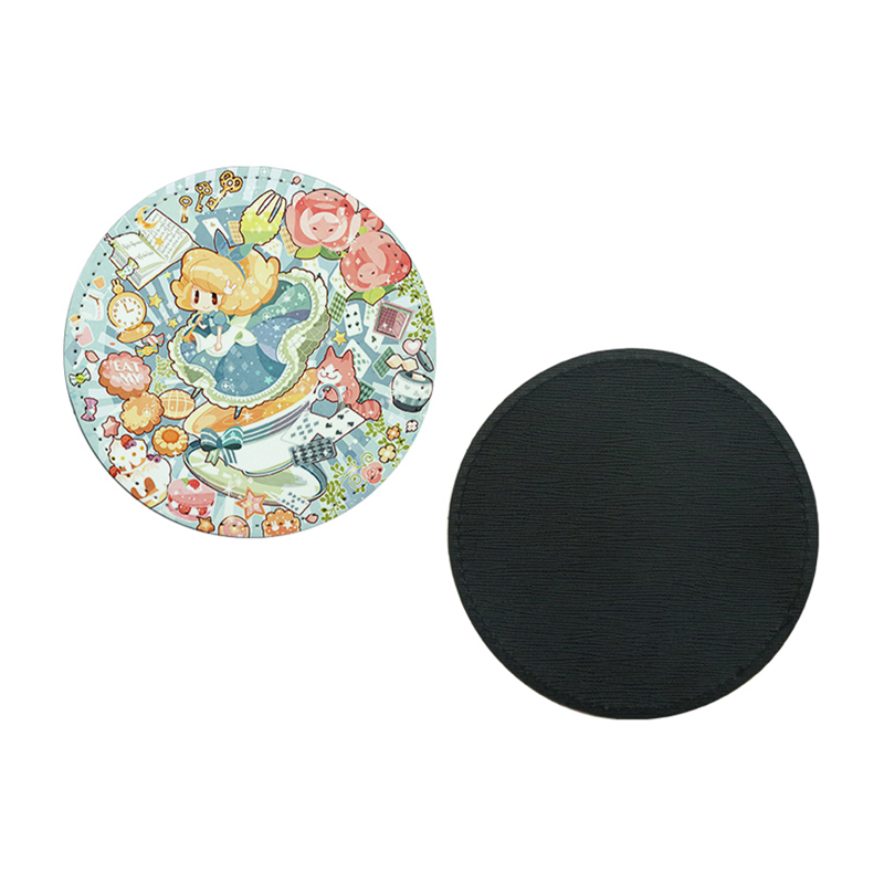 Sublimasi PU Kulit Mug Coaster -Bulat
