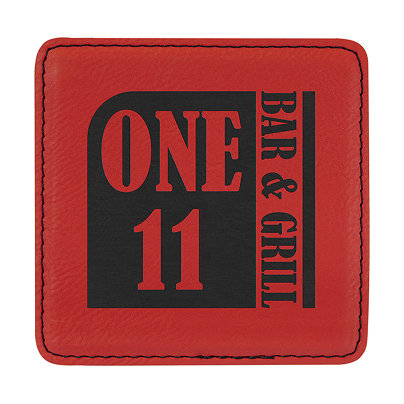 Coaster Kulit Kulit 4' x 4' Persegi