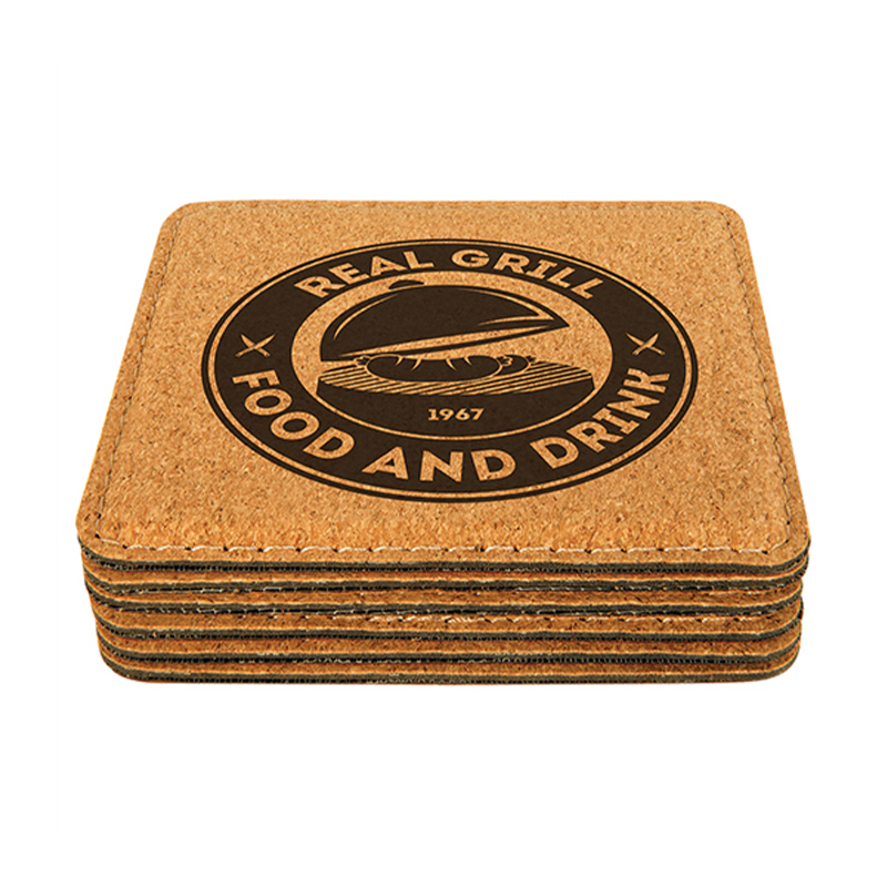 Coaster Kulit Kulit 4' x 4' Persegi