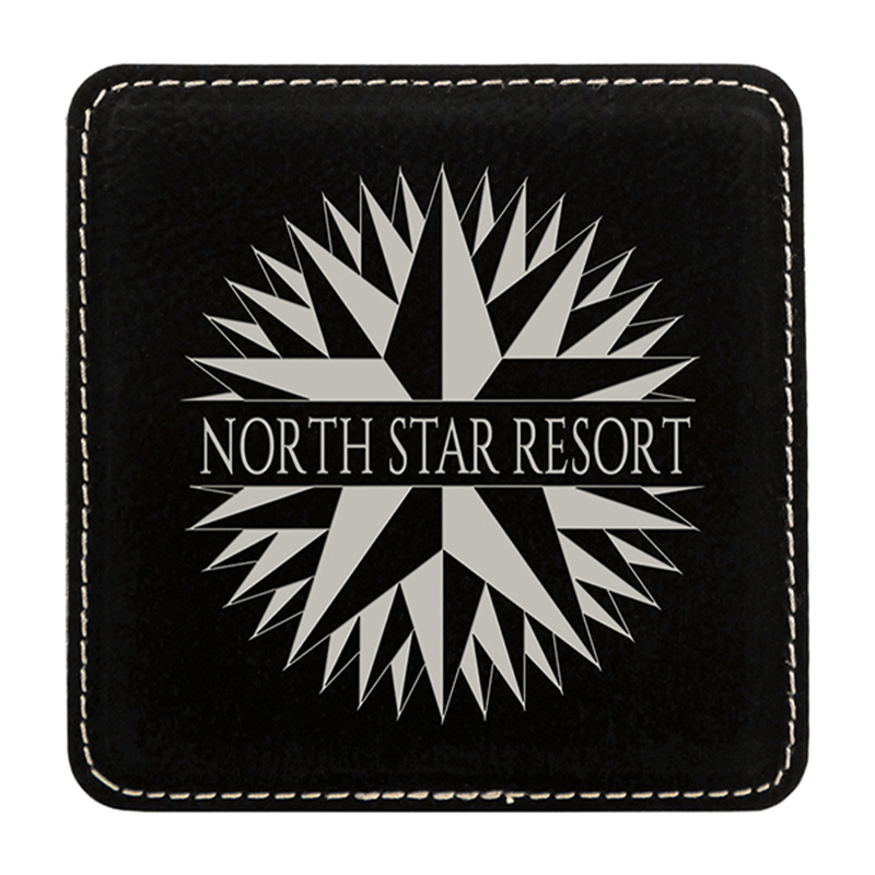 Coaster Kulit Kulit 4' x 4' Persegi