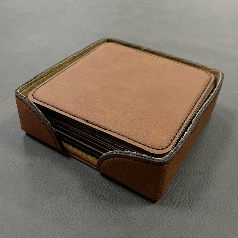 Coaster Kulit Kulit 4' x 4' Persegi