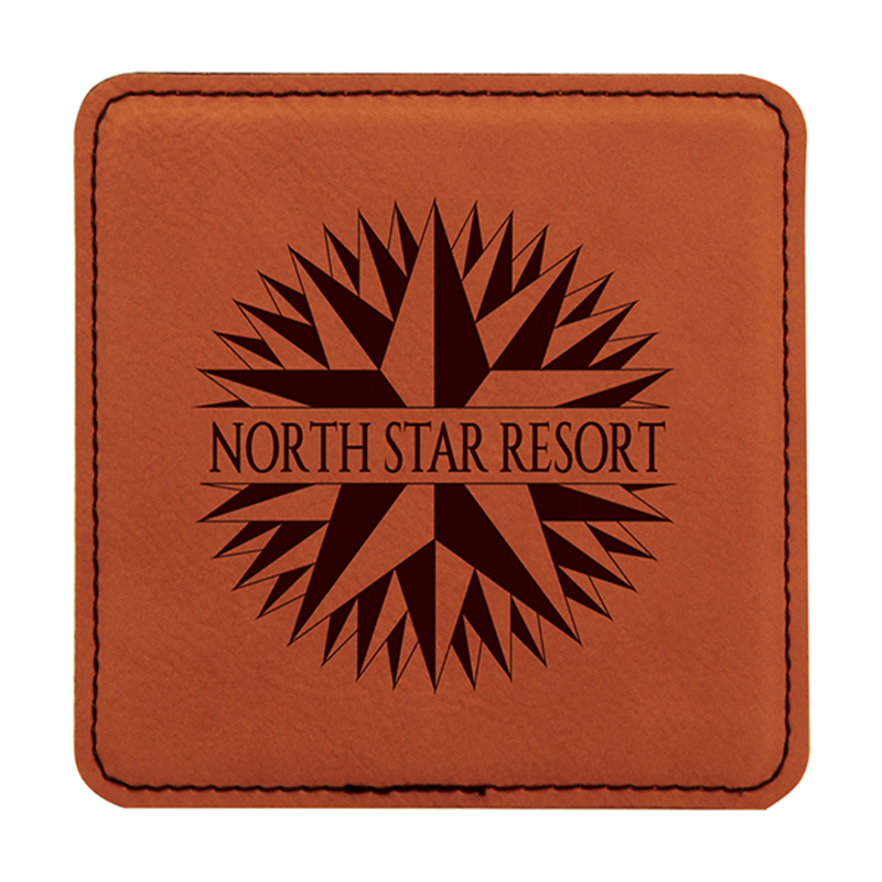 Coaster Kulit Kulit 4' x 4' Persegi