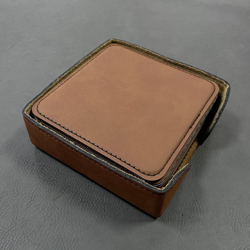 Coaster Kulit Kulit 4' x 4' Persegi