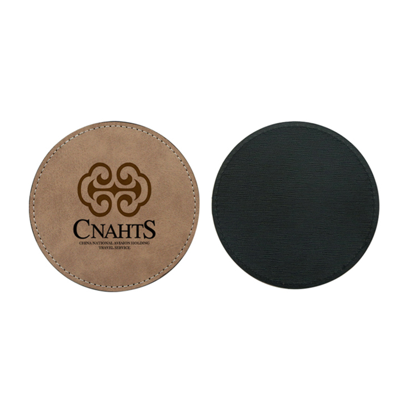 Sublimasi PU Kulit Mug Coaster -Bulat