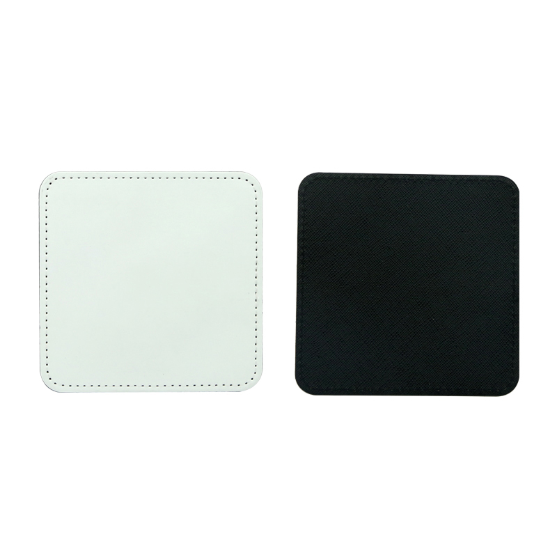 Sublimasi PU Kulit Mug Coaster -Segi empat