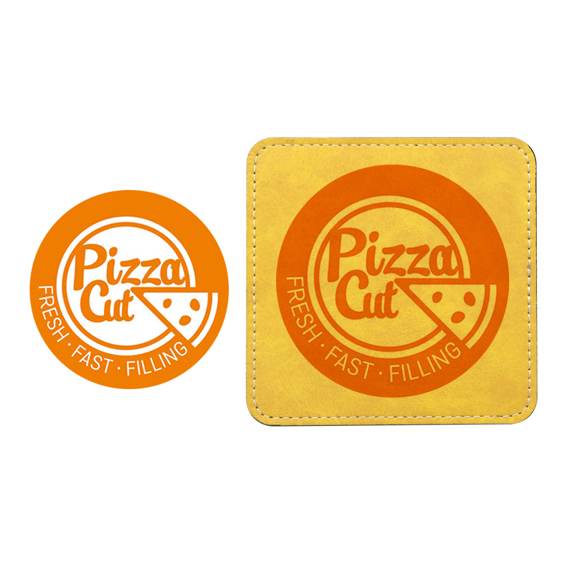 Sublimasi PU Kulit Mug Coaster -Segi empat