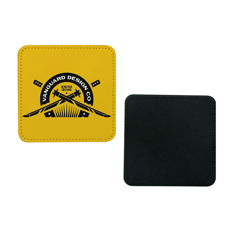 Sublimasi PU Kulit Mug Coaster -Segi empat