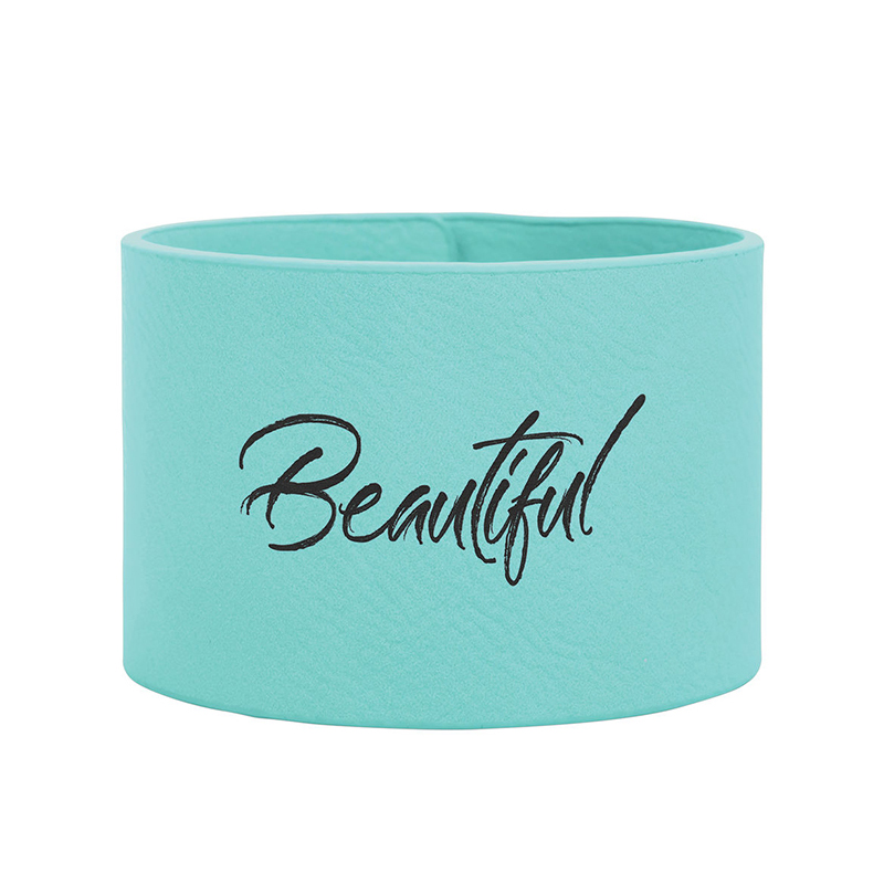8 1/2' x 3/4' Gelang Cuff Kulit Kulit Boleh Laser
