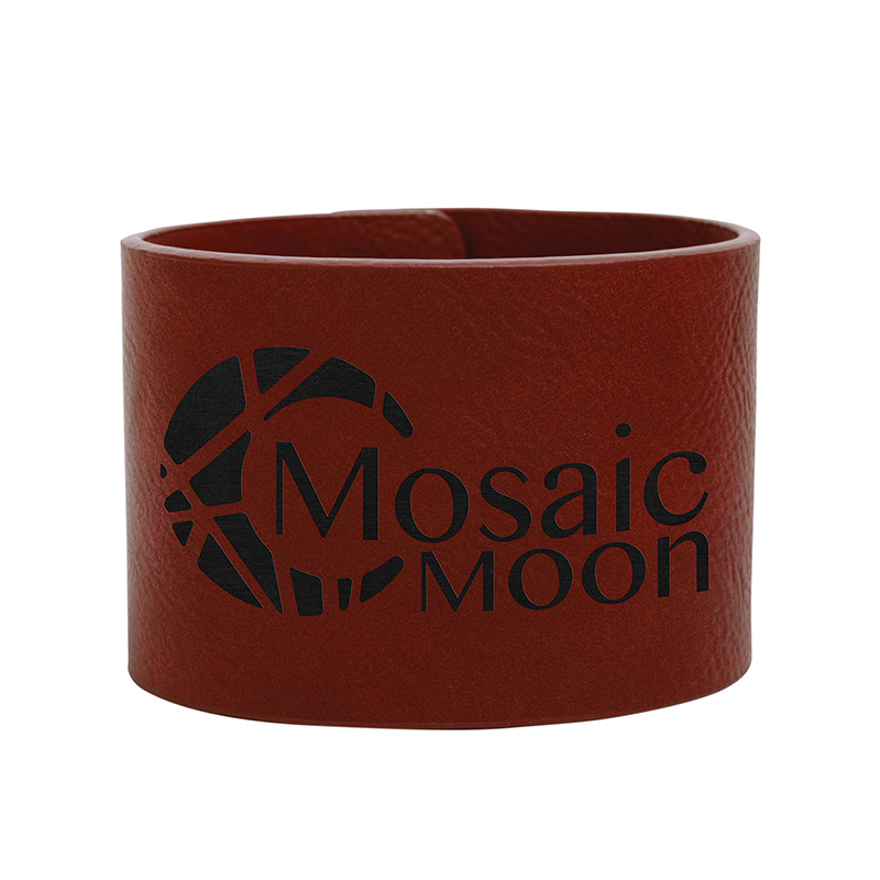 8 1/2' x 3/4' Gelang Cuff Kulit Kulit Boleh Laser