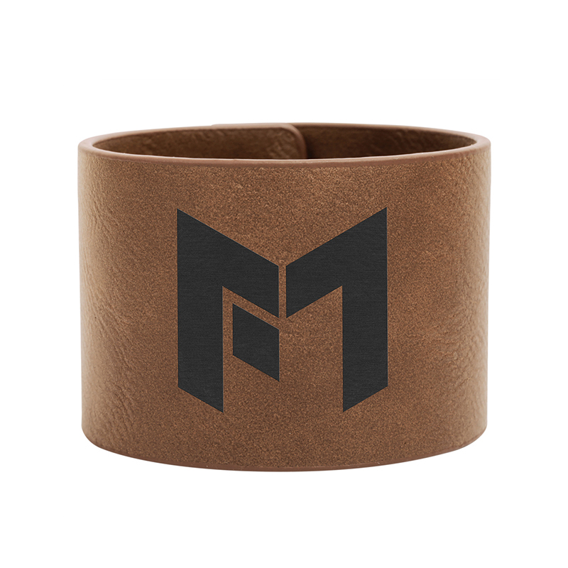 8 1/2' x 3/4' Gelang Cuff Kulit Kulit Boleh Laser