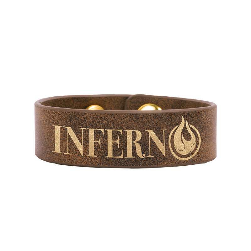 8 1/2' x 3/4' Gelang Cuff Kulit Kulit Boleh Laser