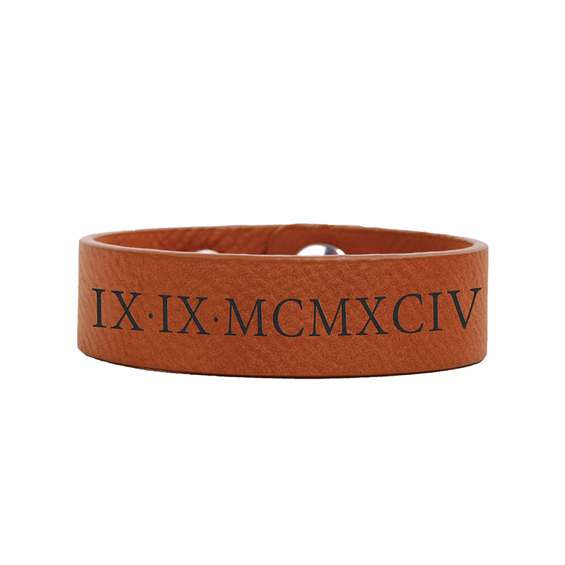 9 1/2' x 2' Gelang Cuff Kulit Kulit Boleh Dilas