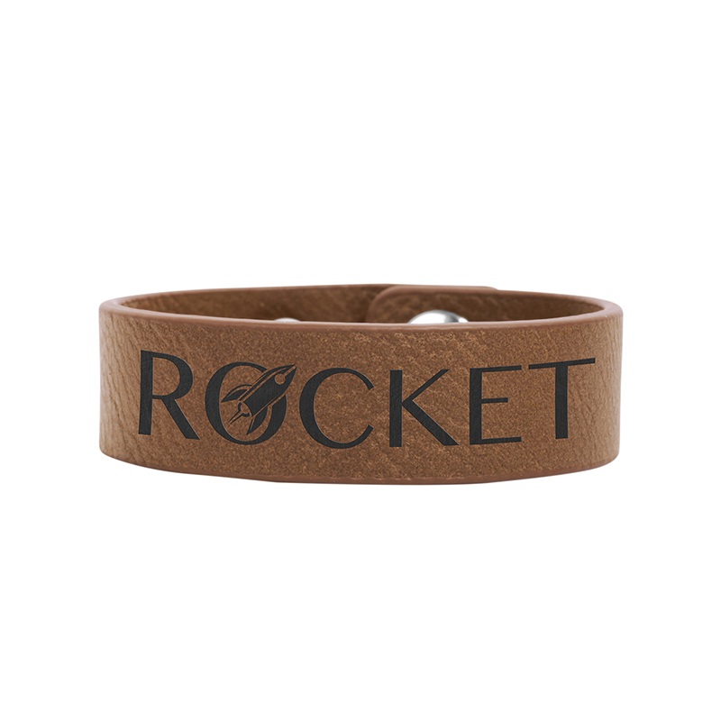 9 1/2' x 2' Gelang Cuff Kulit Kulit Boleh Dilas
