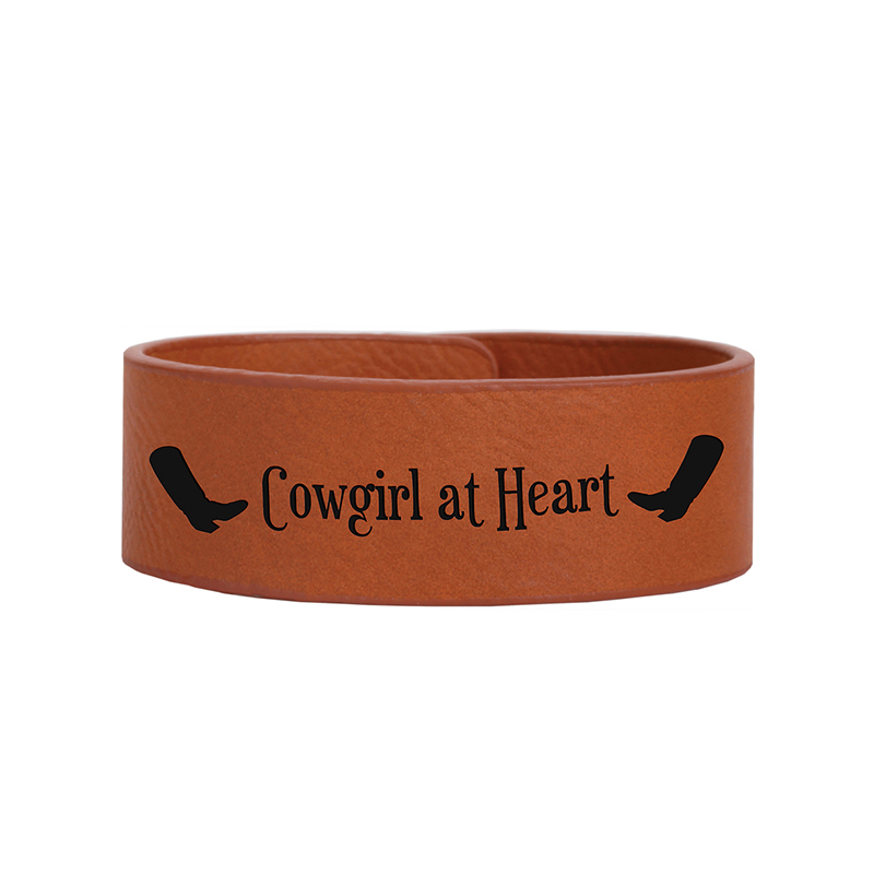 9 1/2' x 2' Gelang Cuff Kulit Kulit Boleh Dilas