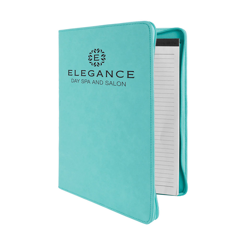 9 1/2' × 12' Portfolio Kulit Kulit dengan zip