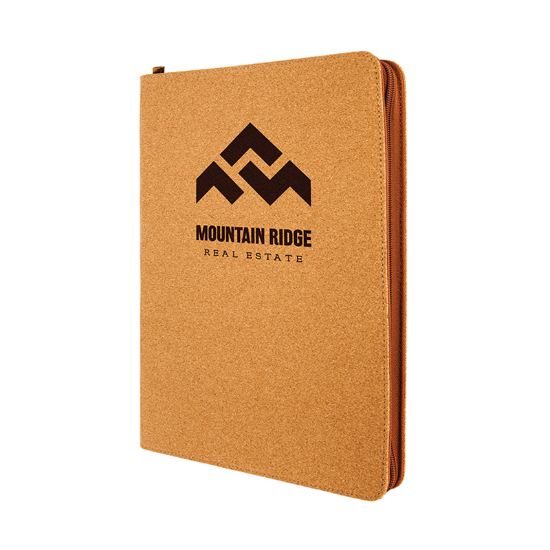 9 1/2' × 12' Portfolio Kulit Kulit dengan zip