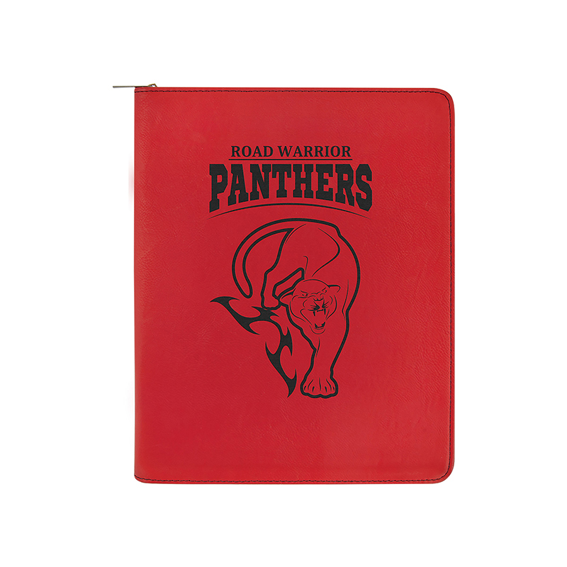 9 1/2' × 12' Portfolio Kulit Kulit dengan zip