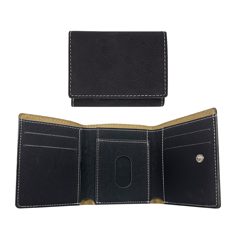 Dompet Tiga Lipat Kulit Boleh Laser