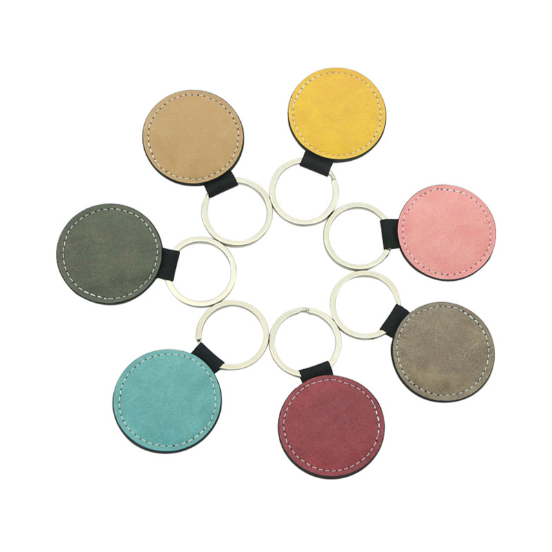 Sublimasi PU Leather Round Keyring - Percetakan Satu Sebelah