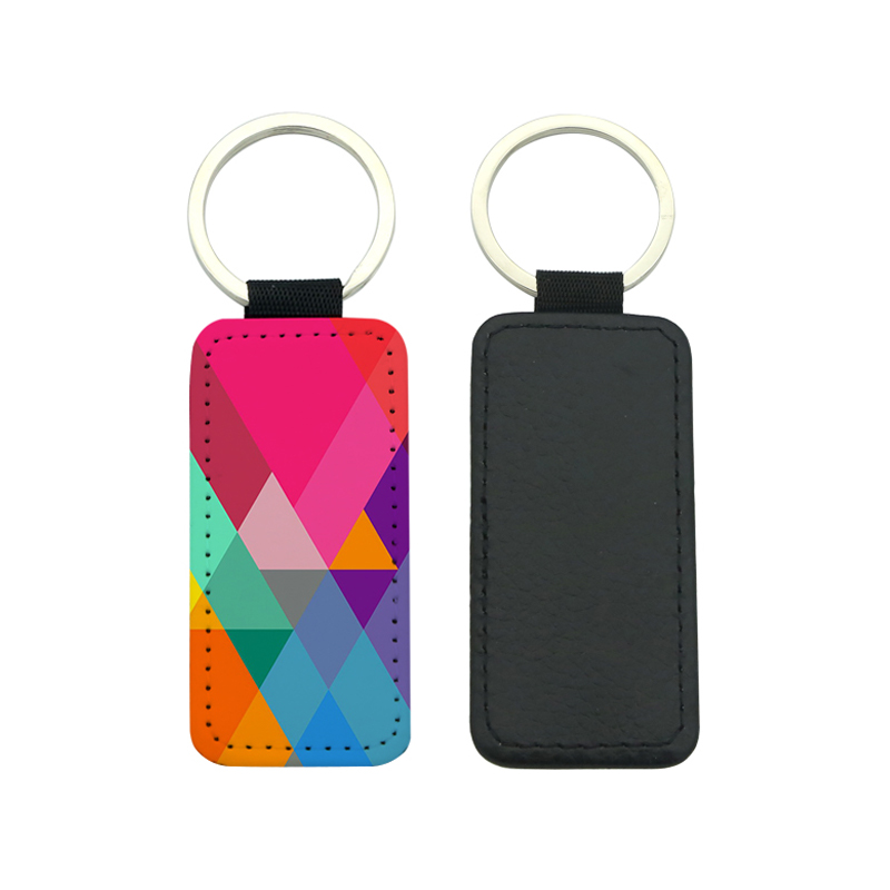 Sublimasi PU Leather Rectangle Keyring - Percetakan Satu Sebelah
