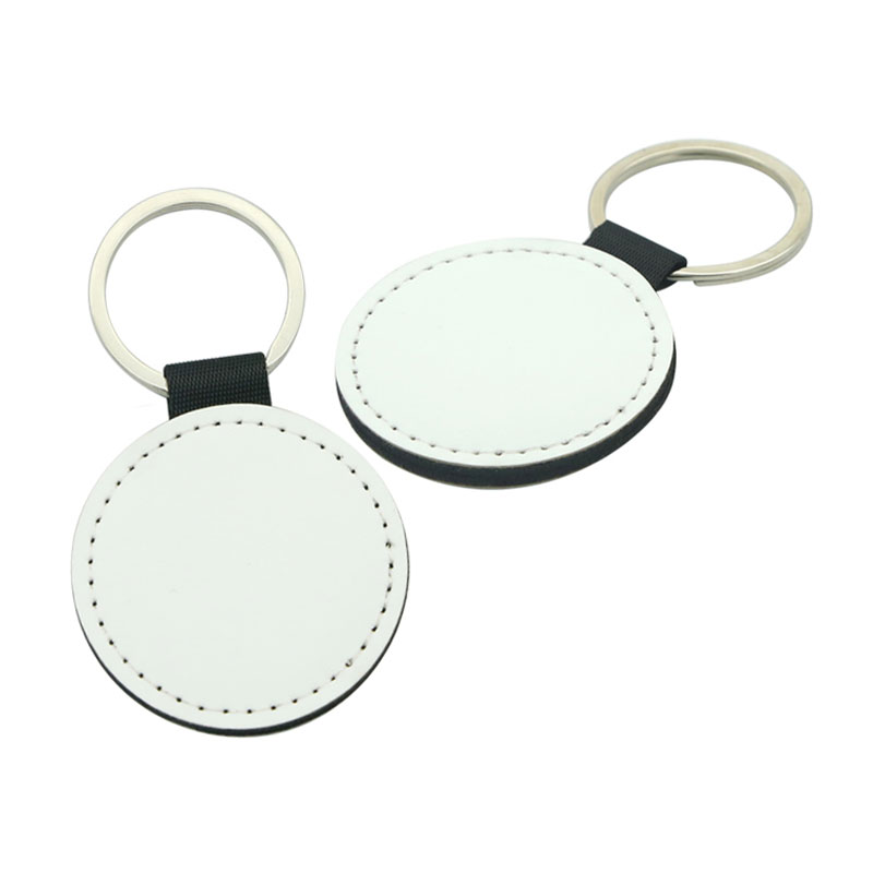 Sublimasi PU Leather Round Keyring - Percetakan Satu Sebelah