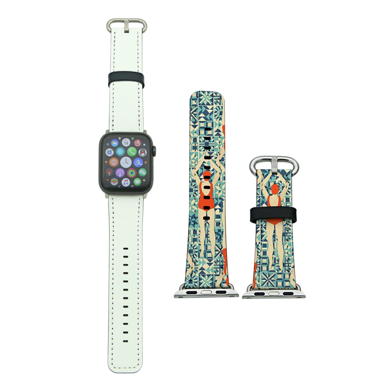 Bands Apple iWatch Sublimasi PU Kulit untuk Siri 4/5-44mm