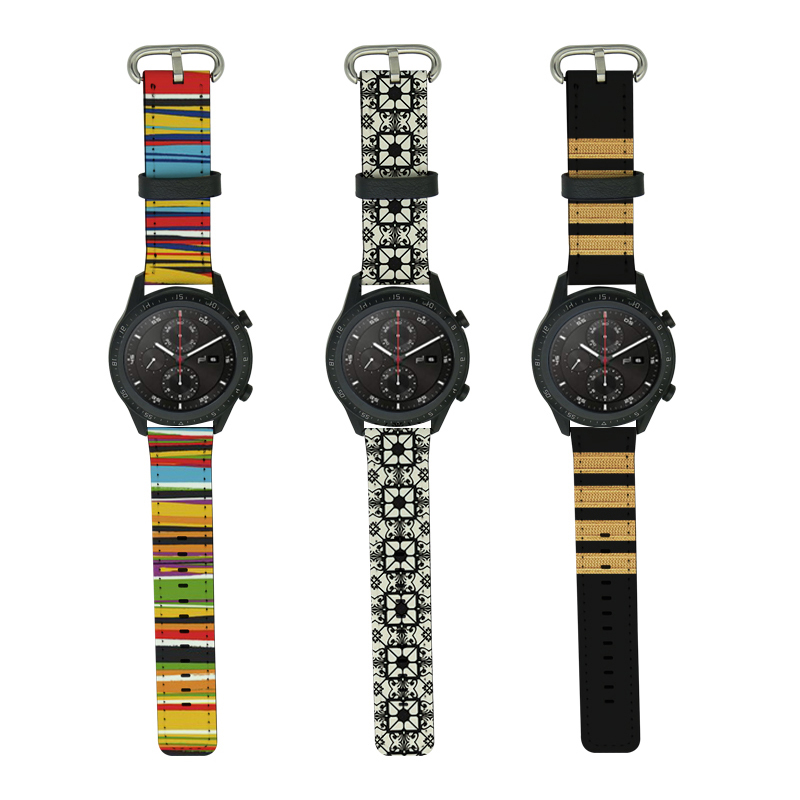 Sublimasi PU Kulit Samsung/Huawei Watch Bands 20mm